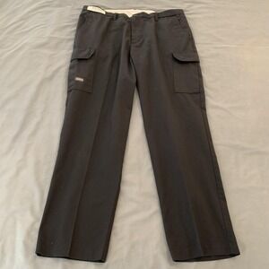 UniFirst Cargo Pants Mens 38x30 Black SofTwill Straight Leg Workwear Uniform